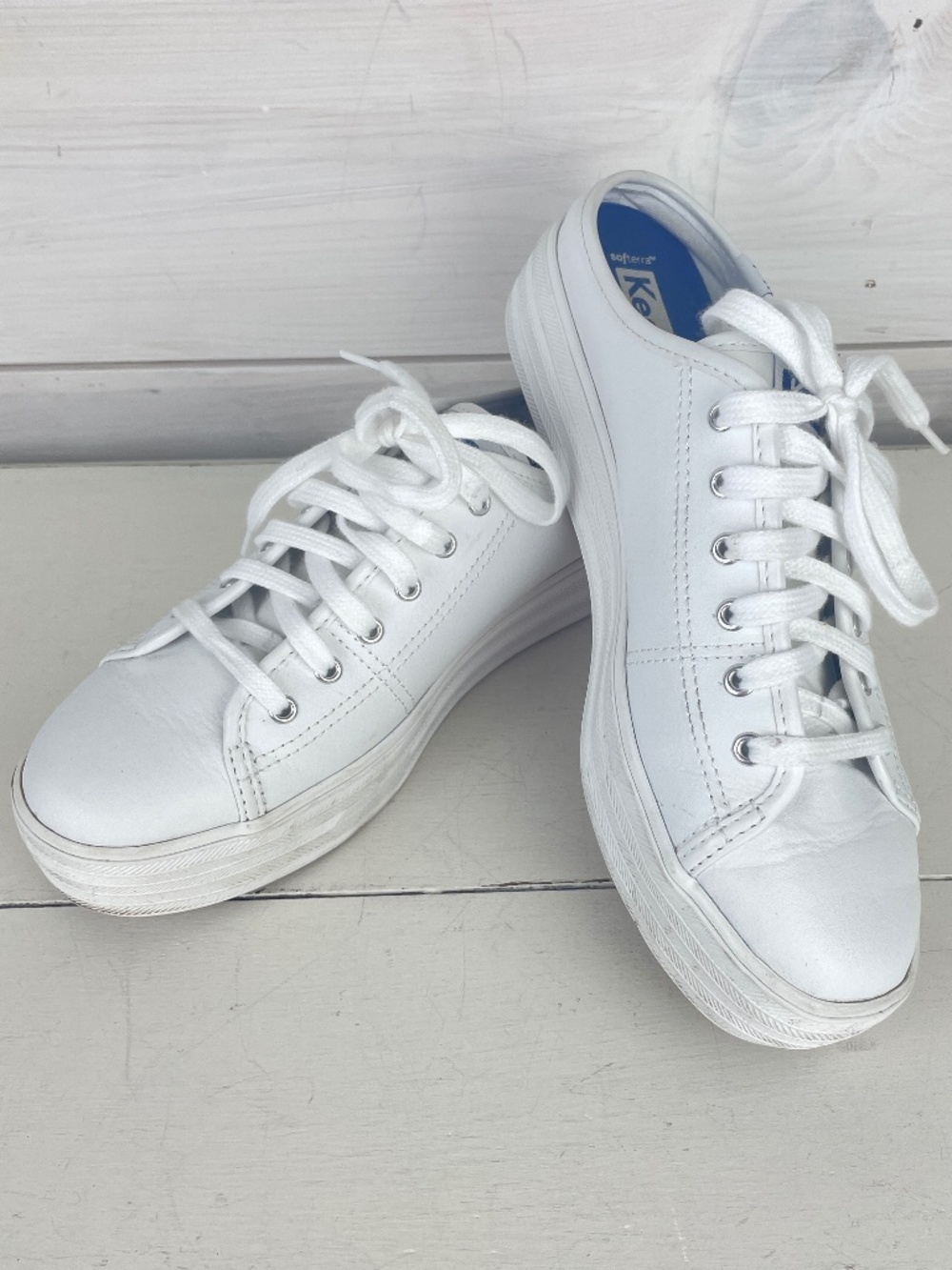 Keds White Kickstart Mule Canvas Womens Sneakers Slides Size 7